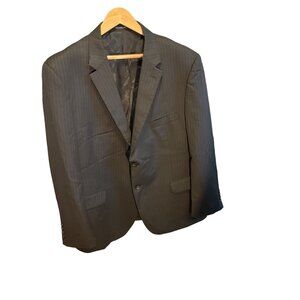 Pronto Uomo Platinum Grey Pinstripe Suit Jacket 50 Regular Wool Classic